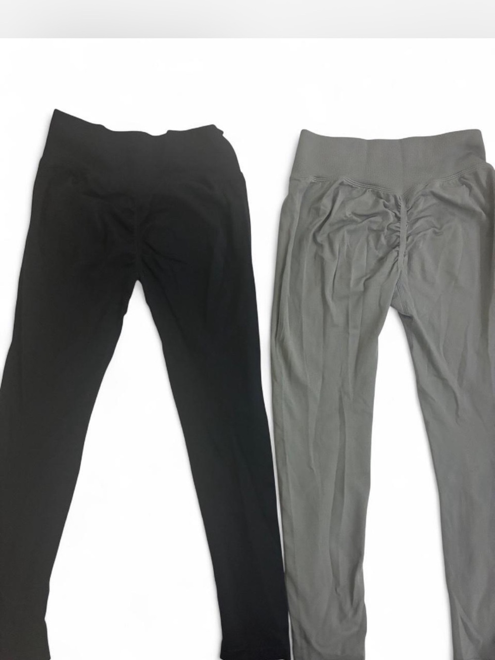 Women’s Leggings 2Set - Black & Gray Comfort Bottoms with scrunch (lifting) butt